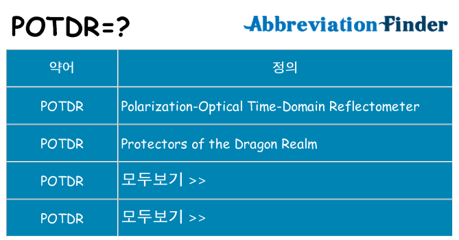 potdr 대 한 무엇을 서가