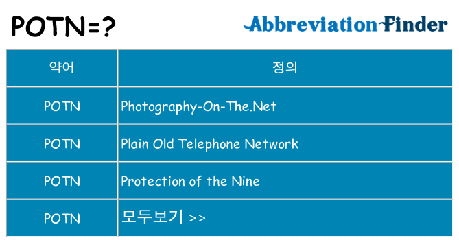 potn 대 한 무엇을 서가