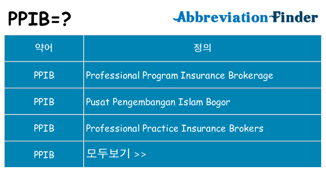 ppib 대 한 무엇을 서가