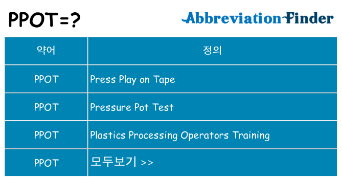 ppot 대 한 무엇을 서가