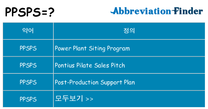 ppsps 대 한 무엇을 서가