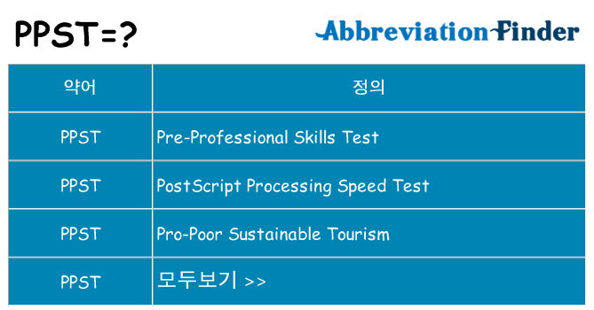 ppst 대 한 무엇을 서가