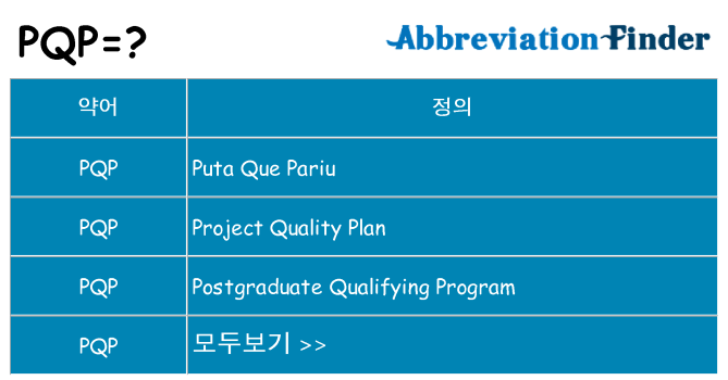 pqp 대 한 무엇을 서가
