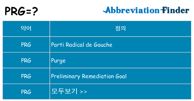 prg 대 한 무엇을 서가