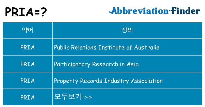 pria 대 한 무엇을 서가