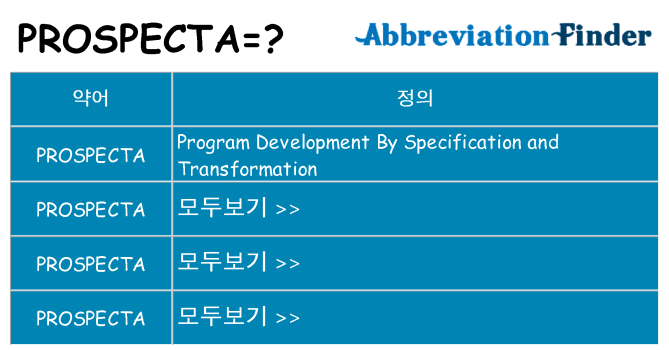 prospecta 대 한 무엇을 서가