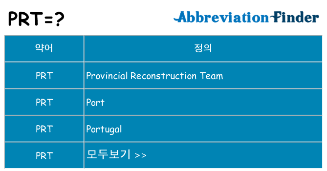 prt 대 한 무엇을 서가