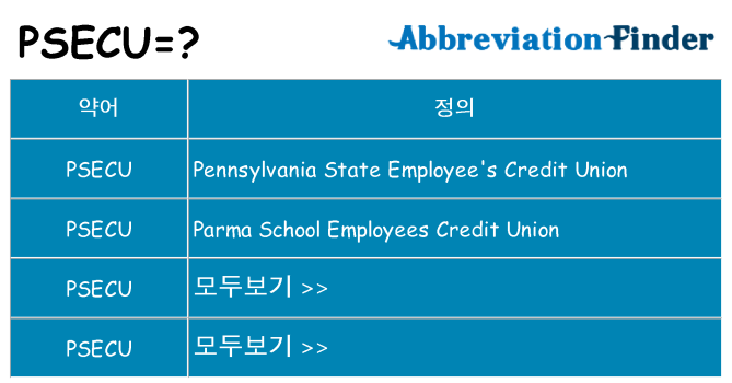 psecu 대 한 무엇을 서가