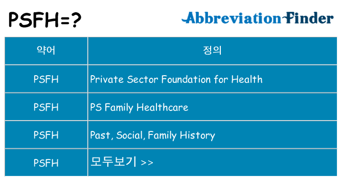psfh 대 한 무엇을 서가