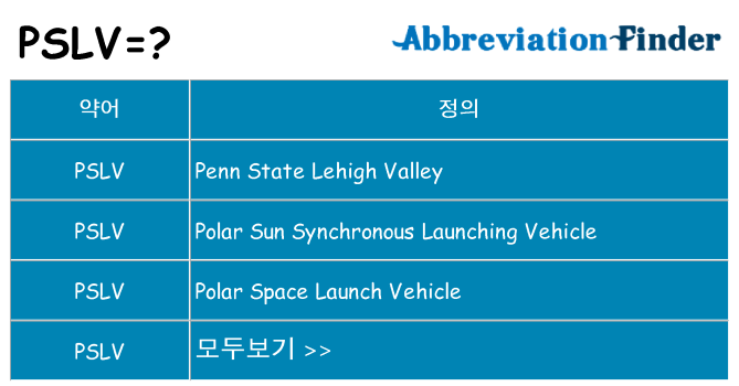 pslv 대 한 무엇을 서가