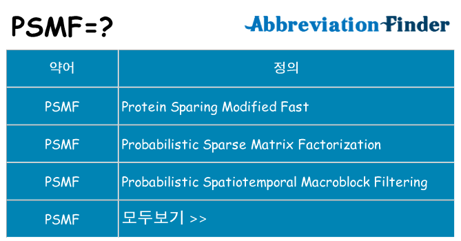 psmf 대 한 무엇을 서가