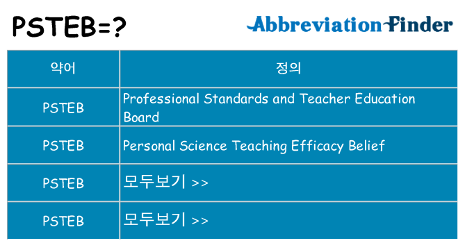 psteb 대 한 무엇을 서가