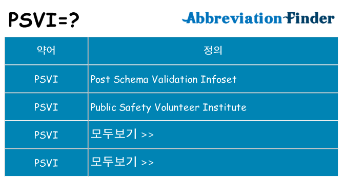 psvi 대 한 무엇을 서가