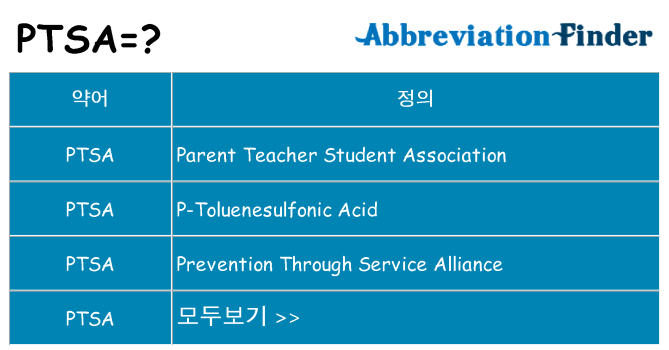 ptsa 대 한 무엇을 서가