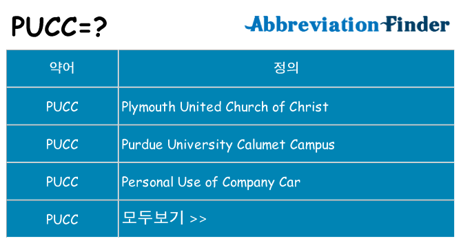 pucc 대 한 무엇을 서가