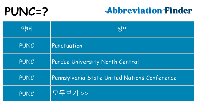 punc 대 한 무엇을 서가