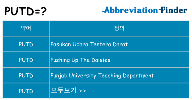 putd 대 한 무엇을 서가
