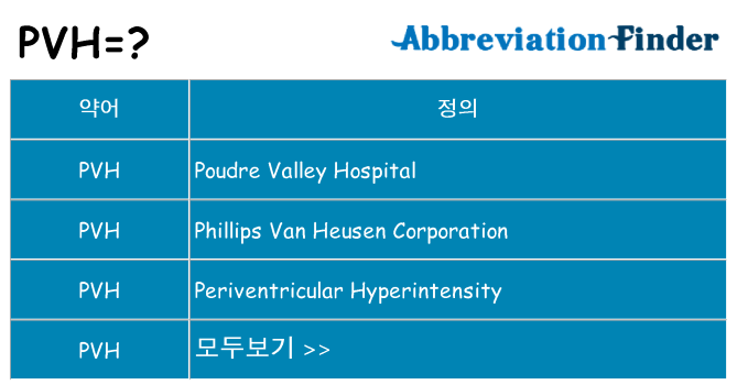 pvh 대 한 무엇을 서가