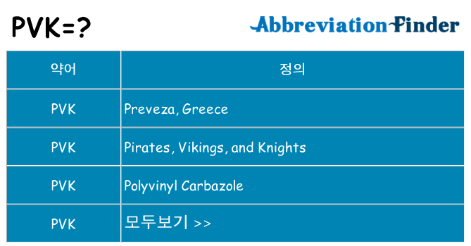 pvk 대 한 무엇을 서가