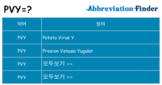 pvy 대 한 무엇을 서가