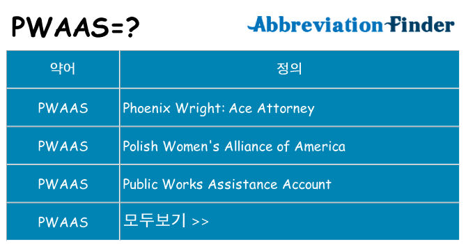 pwaas 대 한 무엇을 서가