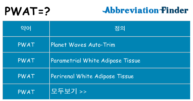 pwat 대 한 무엇을 서가
