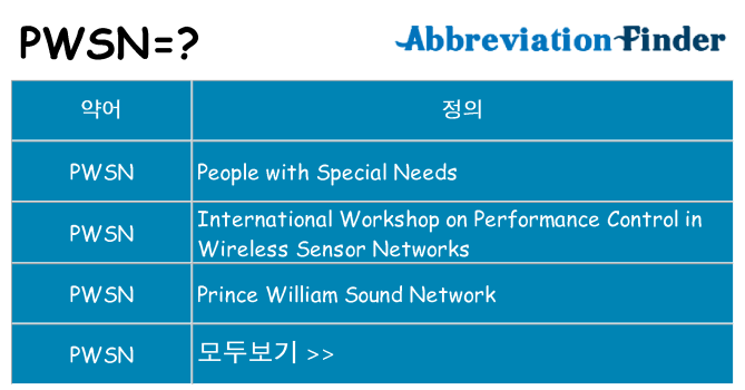 pwsn 대 한 무엇을 서가