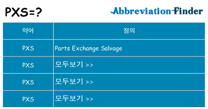 pxs 대 한 무엇을 서가