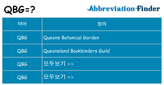 qbg 대 한 무엇을 서가