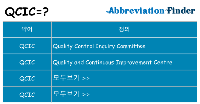 qcic 대 한 무엇을 서가