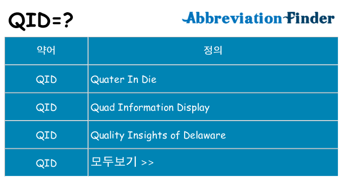 qid 대 한 무엇을 서가