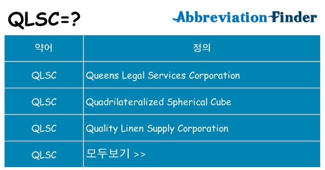 qlsc 대 한 무엇을 서가