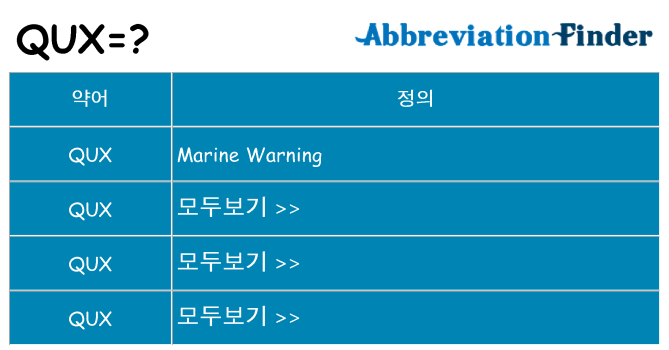 qux 대 한 무엇을 서가