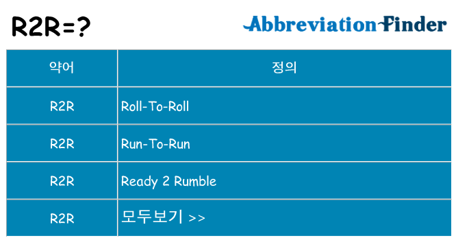 r2r 대 한 무엇을 서가