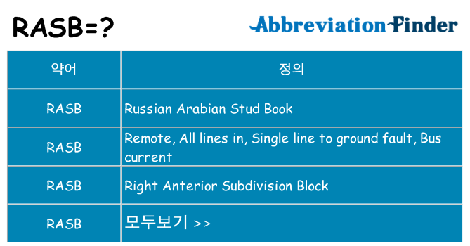 rasb 대 한 무엇을 서가