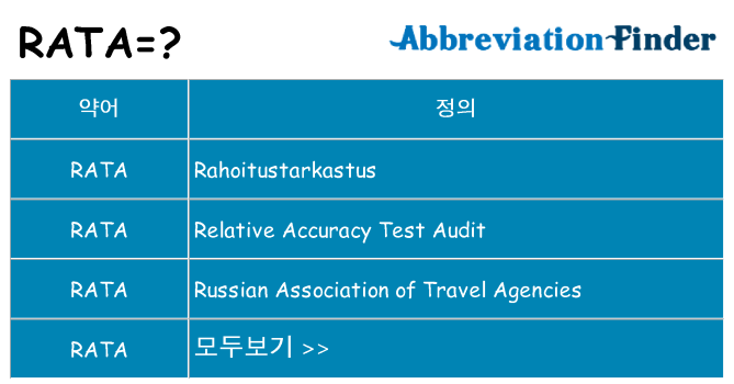 rata 대 한 무엇을 서가