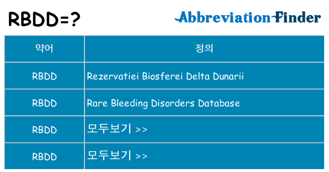 rbdd 대 한 무엇을 서가