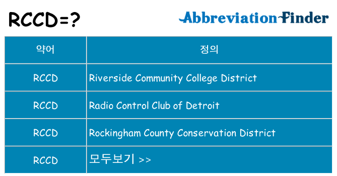 rccd 대 한 무엇을 서가