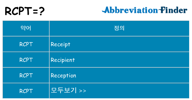 rcpt 대 한 무엇을 서가