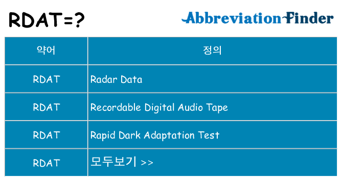 rdat 대 한 무엇을 서가