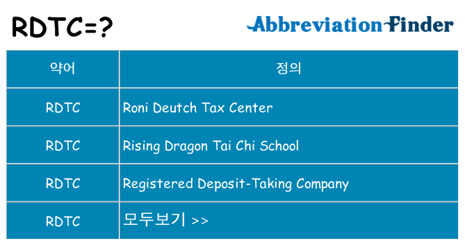 rdtc 대 한 무엇을 서가