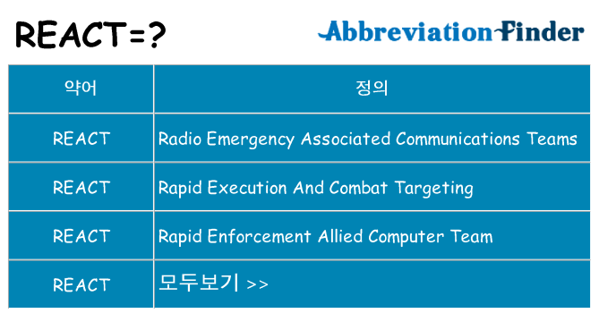 react 대 한 무엇을 서가
