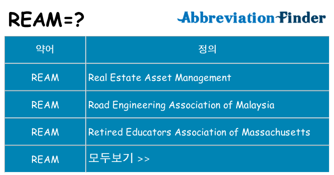 ream 대 한 무엇을 서가