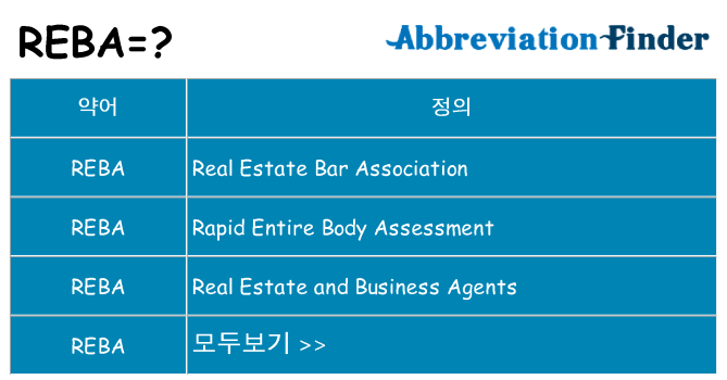 reba 대 한 무엇을 서가