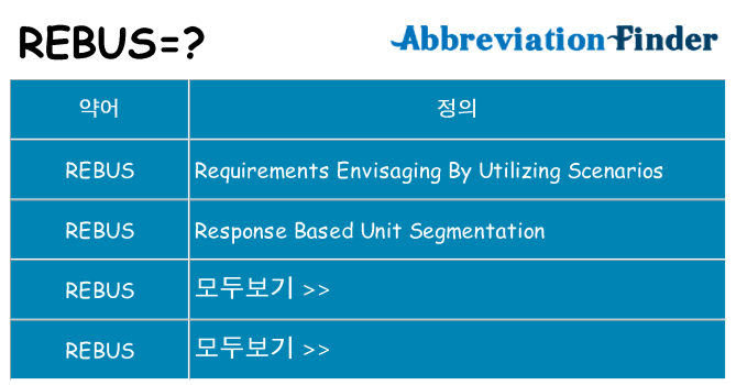 rebus 대 한 무엇을 서가