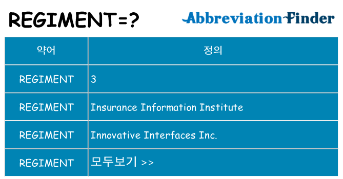 regiment 대 한 무엇을 서가