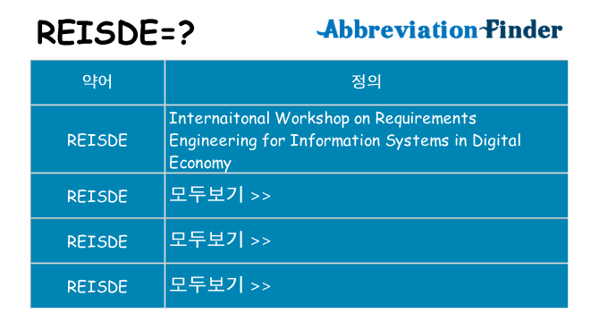 reisde 대 한 무엇을 서가
