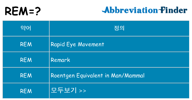 rem 대 한 무엇을 서가
