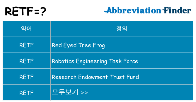 retf 대 한 무엇을 서가