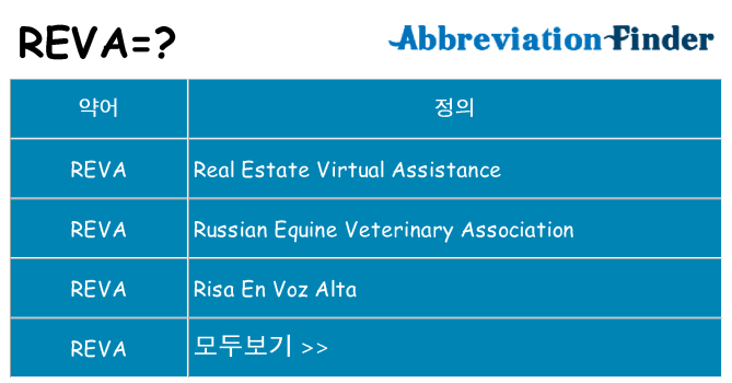reva 대 한 무엇을 서가